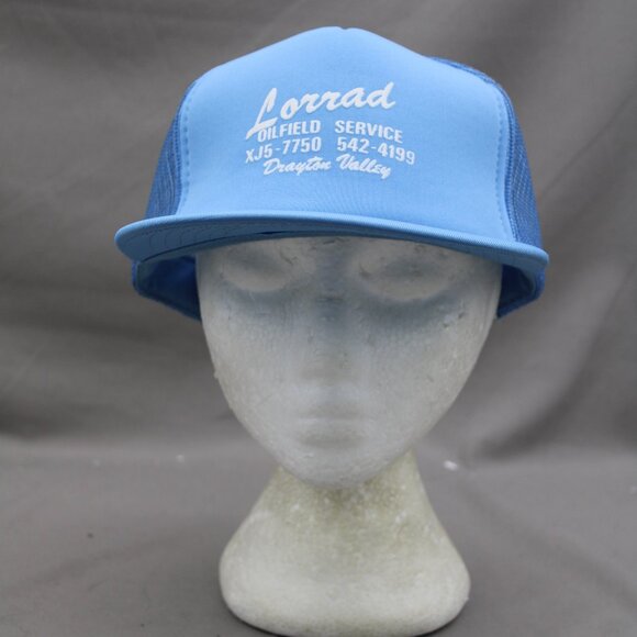 Vintage Screened Trucker Hat - Lorrad Oil Services - Adult Snapback - Picture 1 of 8